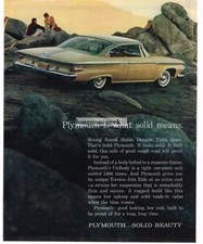1961 Plymouth Savoy Bronze 2-door Coupe On The Rocks Vintage Ad