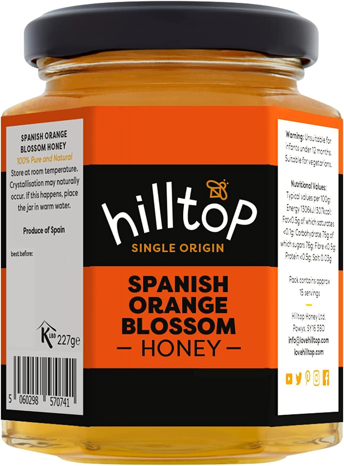 Hilltop Honey - Spanish Orange Blossom - 227g