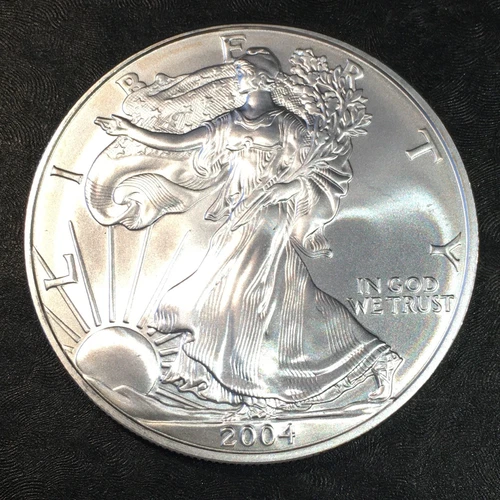 2004 Uncirculated American Silver Eagle US Mint Issue 1oz Pure Silver #o502