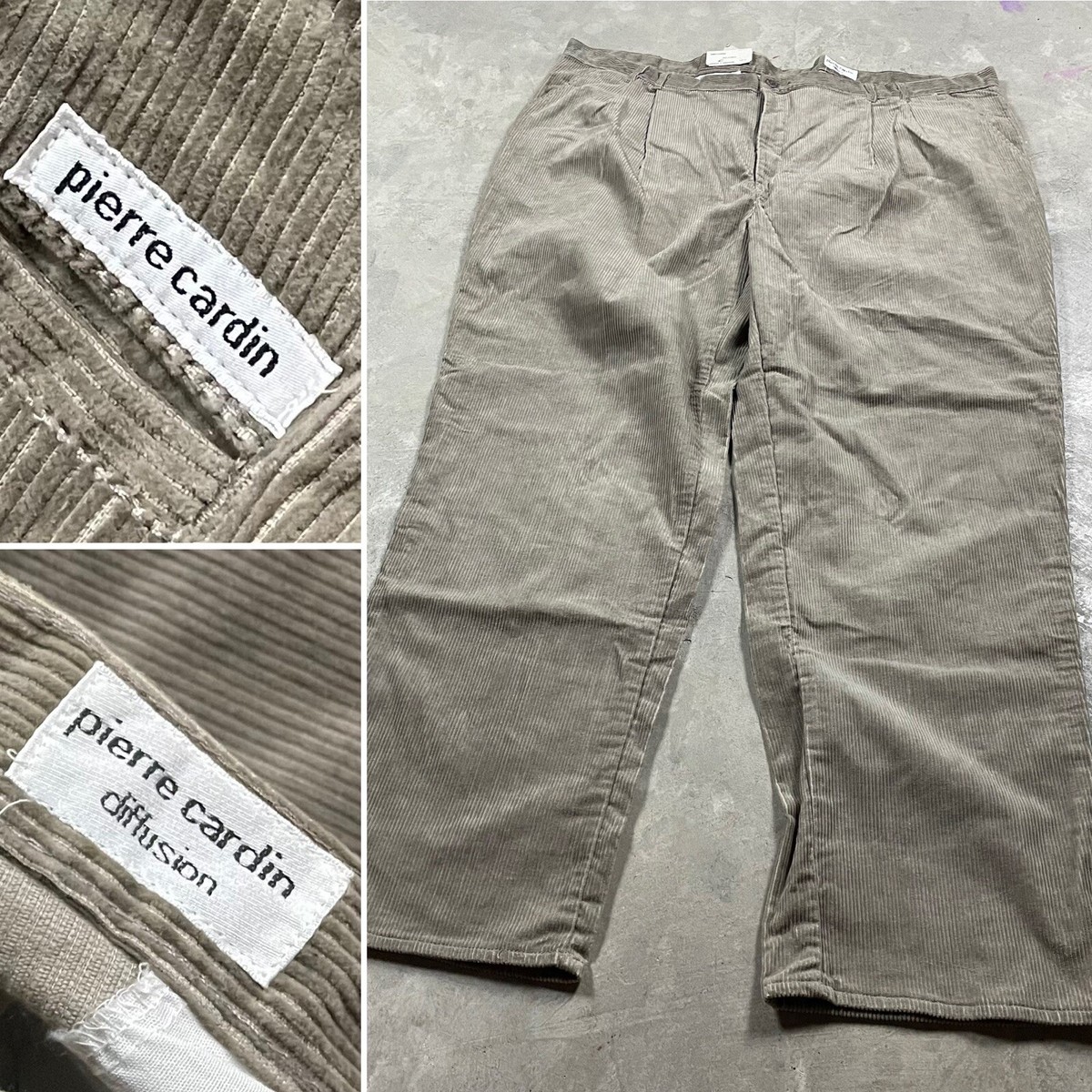 90s VTG nwt PIERRE CARDIN DIFFUSION 50 48x34 Pleated Pants 80s 