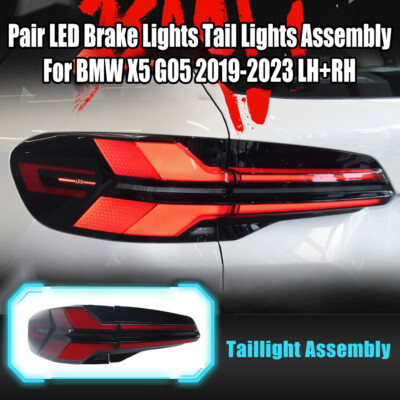 2 Pcs für BMW X5 G05 2018-2023 Schwarzes Gehäuse LED Rückleuchten Blinkerleuchte