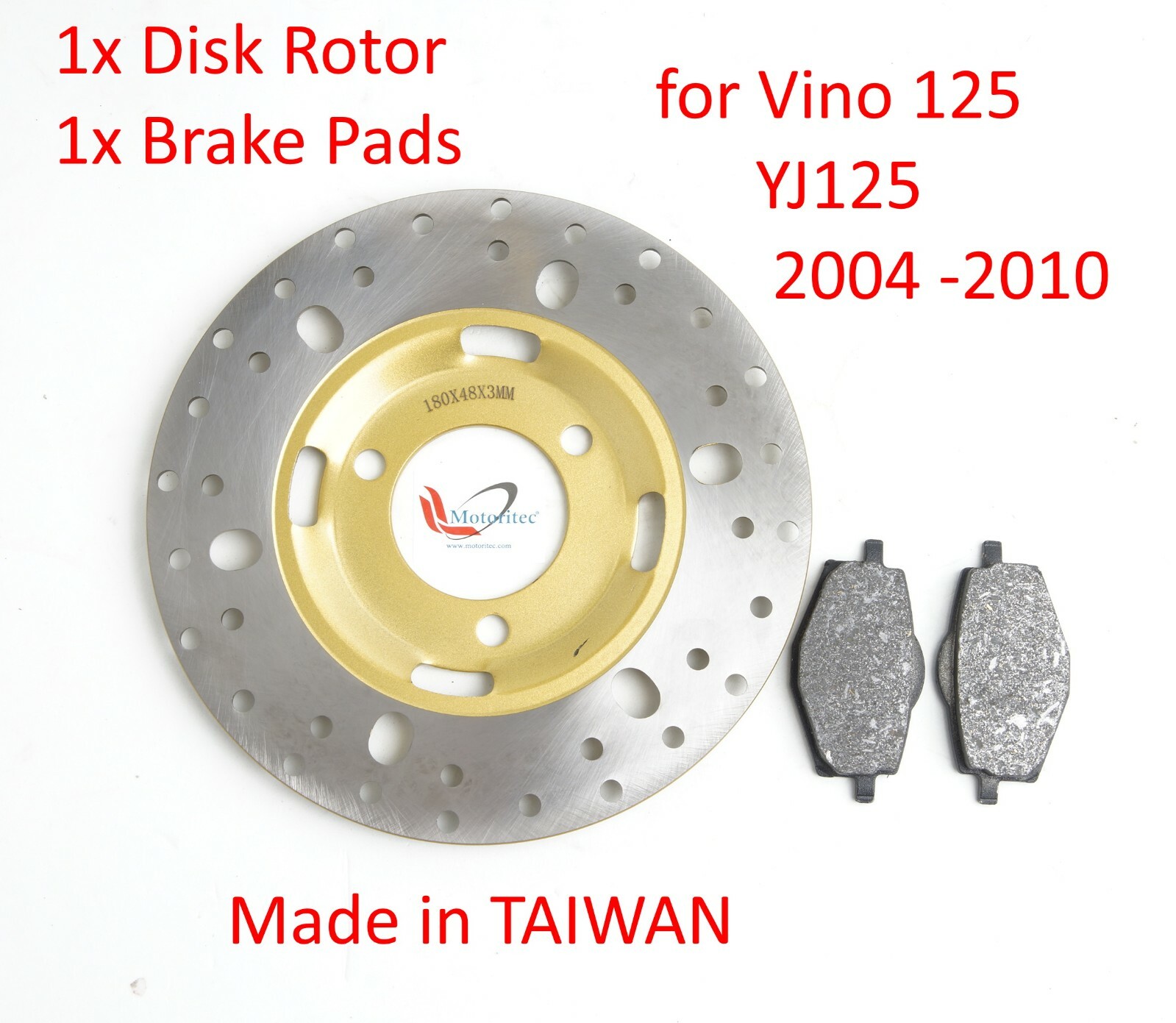 Front Brake Disk + Brake pads for Yamaha VINO 125 YJ125 scooter moped