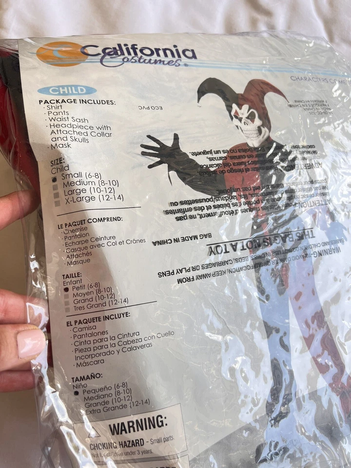 Disfraz de bufón malvado para niño Foto 2 de 3