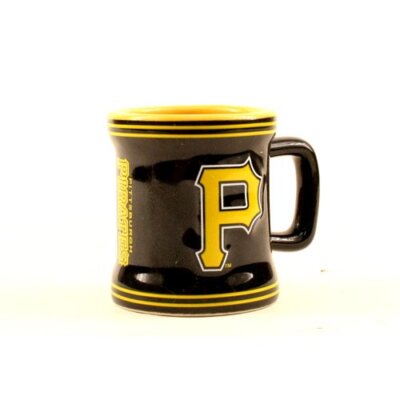 Pittsburgh Pirates MLB Licensed Sculpted Ceramic Mini Mug Style Shot Glass 2oz