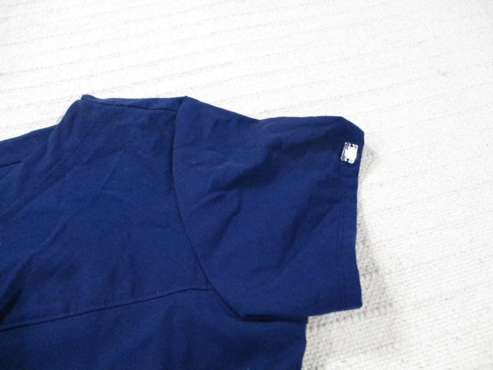 Greys Anatomy Womens Scrub Shirt Medium Blue Short Sleeve Medical Polyester - Image 3 of 4