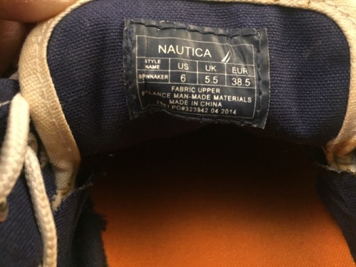 Nautica Blue and White Canvas Deck Boat Shoes N 1983 Spinnaker Men's Size 6 - Picture 15 of 15