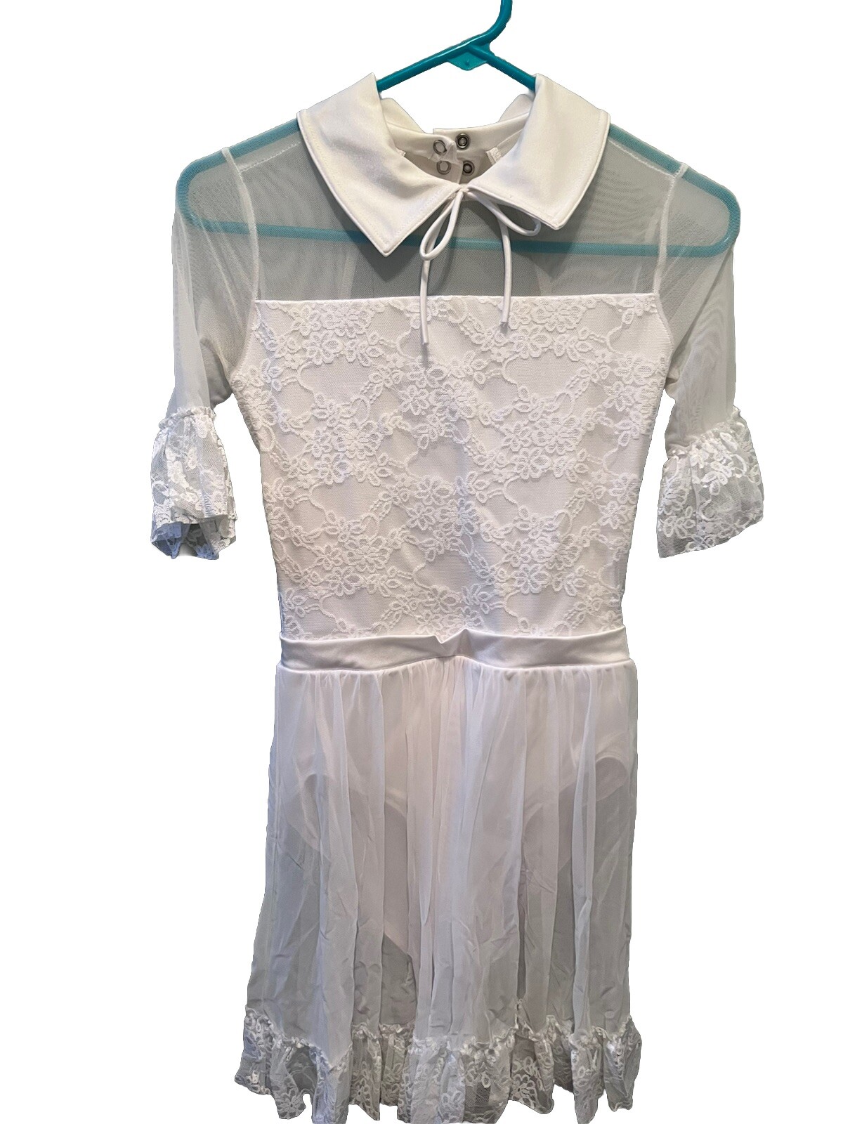 Revolution Dancewear White Costume, Small Adult - image 1