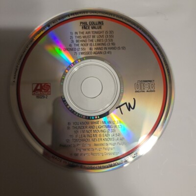 Phil Collins Face Value (Loose CD, No Case or Artwork, CD Only)