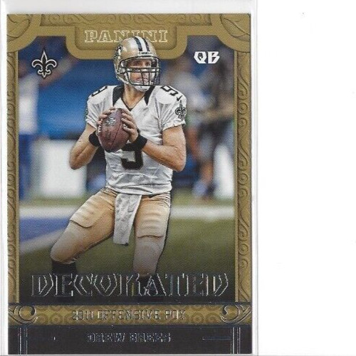 2016 Panini Football Decorated Inserts #12 Drew Brees - New Orleans Saints