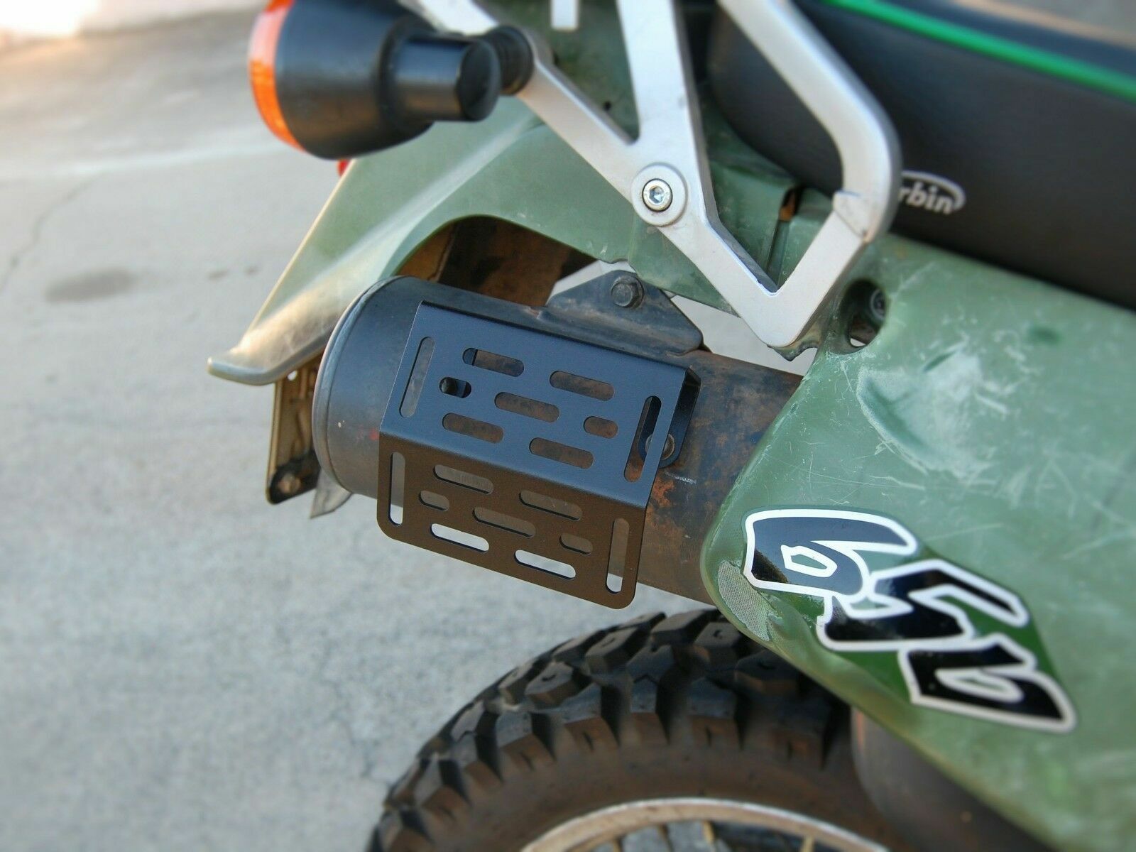 Kawasaki KLR650 KLR 650 Exhaust Muffler Heat Shield for Soft Luggage Bags eBay