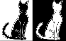 Cat Silhouette Graphic Vinyl Decal Car Truck Window Tablet Laptop Tumbler