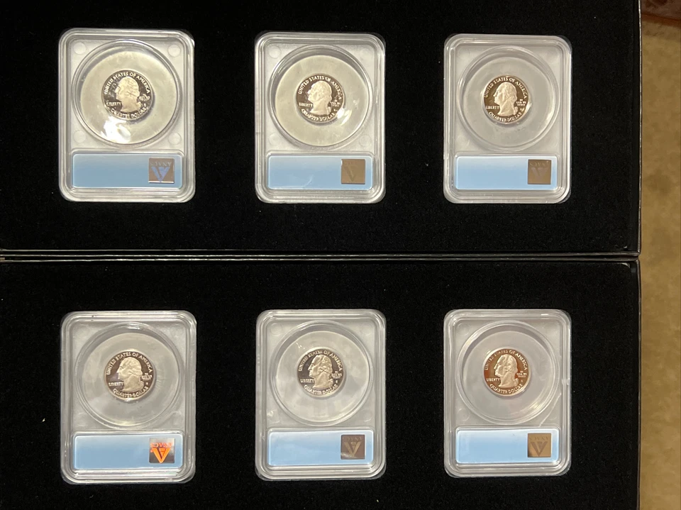 Boxed Set of 6 2009-S US DC & Territories State Quarters ANACS PR70 DCAM X84 - Image 3 of 4