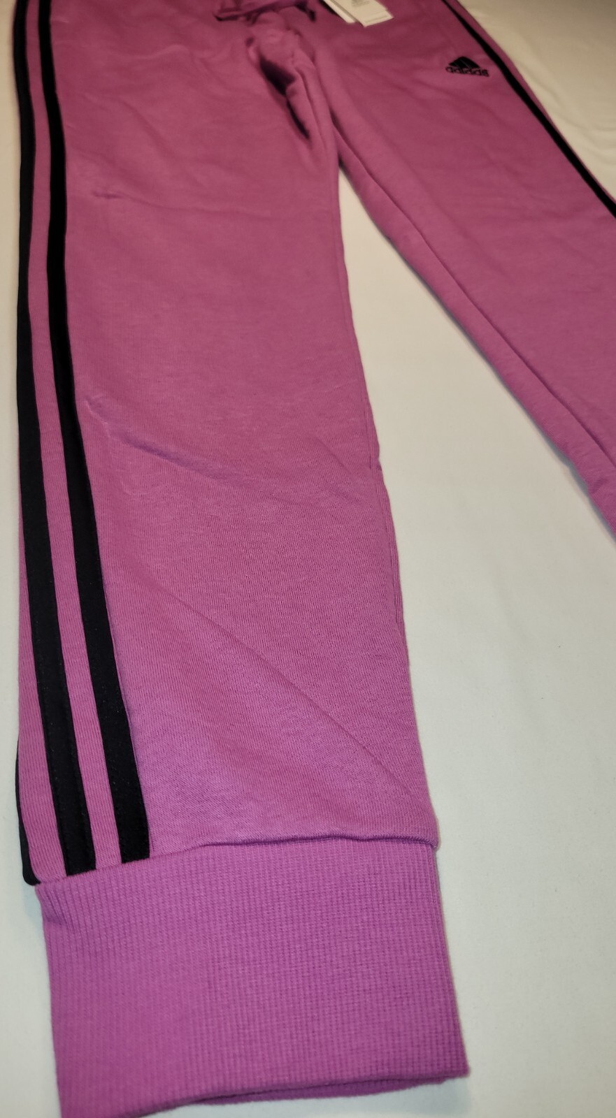 Women's Adidas 3stripe Fleece Joggers Lilac Black Size XL HM1927 W 3S