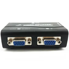 NEW High Resolution 1 to 2 Monitor Switch VGA Video Splitter Converter Adapter