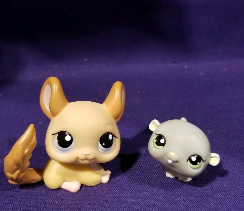 Figurine Littlest Pet Shop Chinchilla N°1102 - Marque Hasbro - Occasion - Collection Jouets
