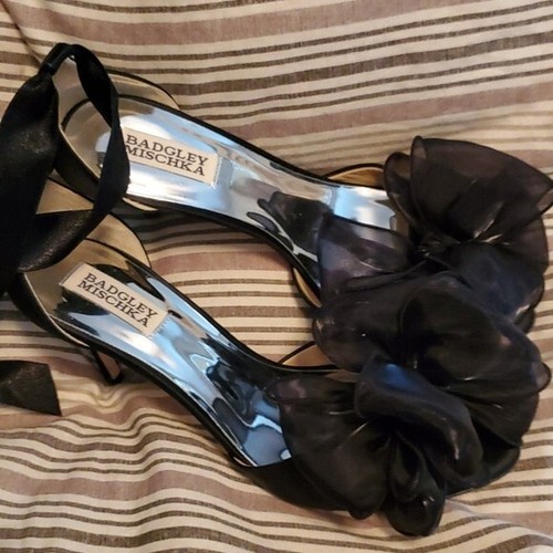 Badgley Mischka Bow Stiletto Heels 8.5 NEW - Picture 5 of 11