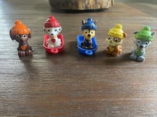 Paw Patrol Action Lot Of 5 Pack Pups Winter Rescue Snow Plus 2 Bonus Sleds
