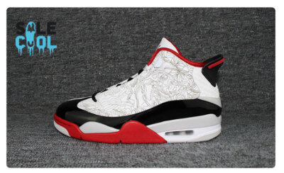 NIKE AIR JORDAN DUB ZERO WHITE-BLACK-VARSITY RED 311046-116