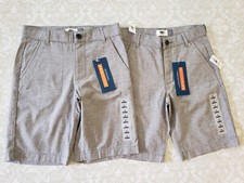 Old Navy 8 Boy Gray Chino Built In Flex Shorts