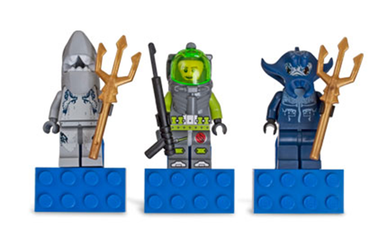 海底人8823  全2巻セット Lego Magnet Set, Minifigures Atlantis 852777 Magnet Minifigure