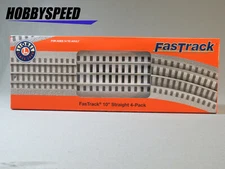 LIONEL FASTRACK WHITE 10" STRAIGHT 4-PACK SNOW roadbed track boxed 6-85389 NEW