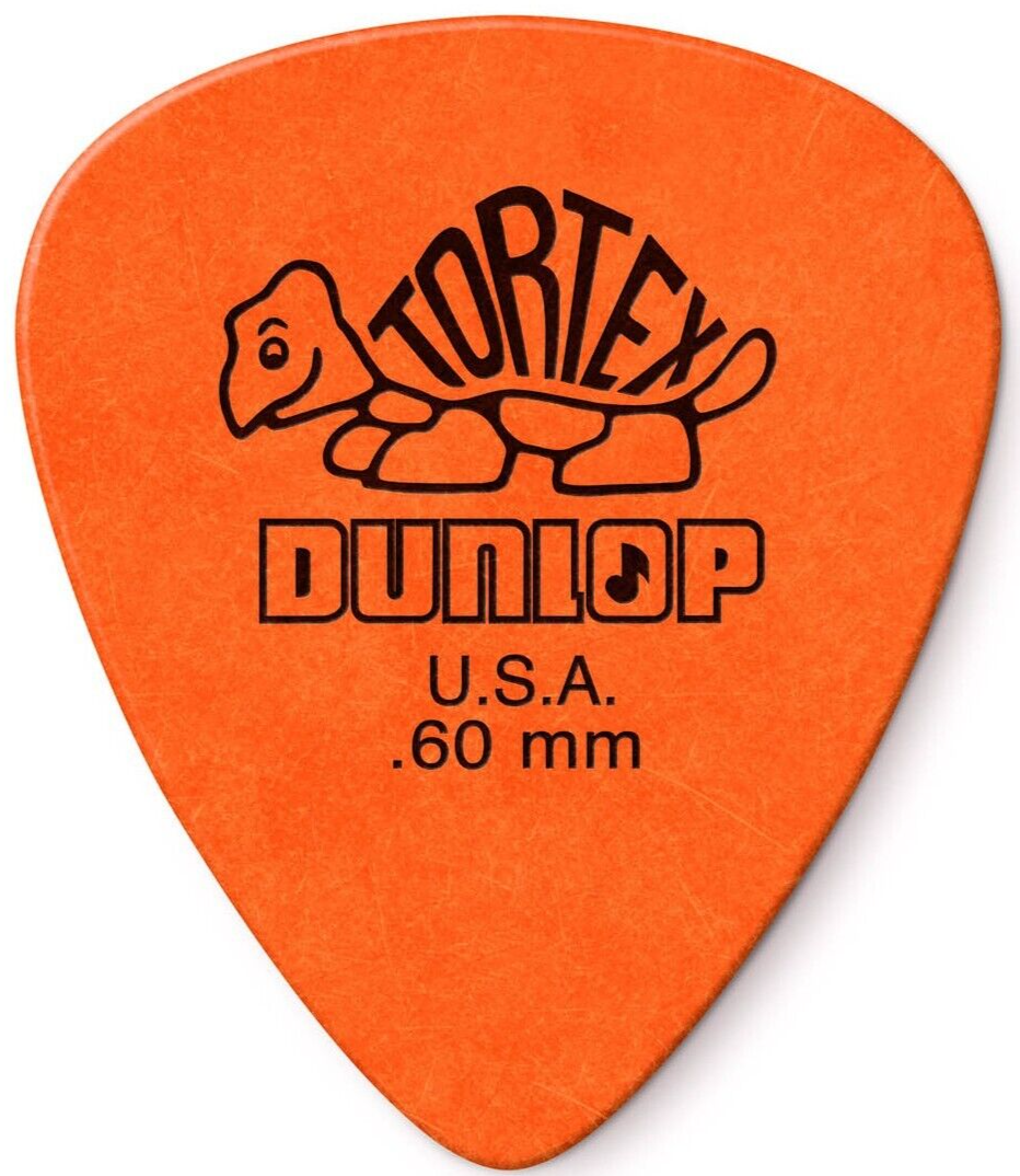 5 x NEW Jim Dunlop Tortex Standard Guitar Picks / Plectrums 0.60mm