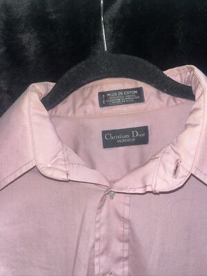 トップス Christian Dior Monsieur VTG Christian Dior Monsieur Dress Shirt Mens 17 32/33 Yellow