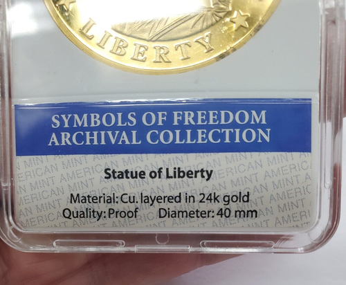 Symbols Of Freedom-STATUE OF LIBERTY Archival Collection Encased Proof Coin - Picture 3 of 3