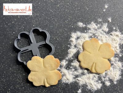 Keksausstecher Cookie Cutter Kleeblatt shamrock Glück Teig Dough Plätzchen Luck