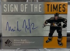 2004-05 SP AUTHENTIC HOCKEY SIGN OF THE TIMES #MK MILAN KRAFT AUTO