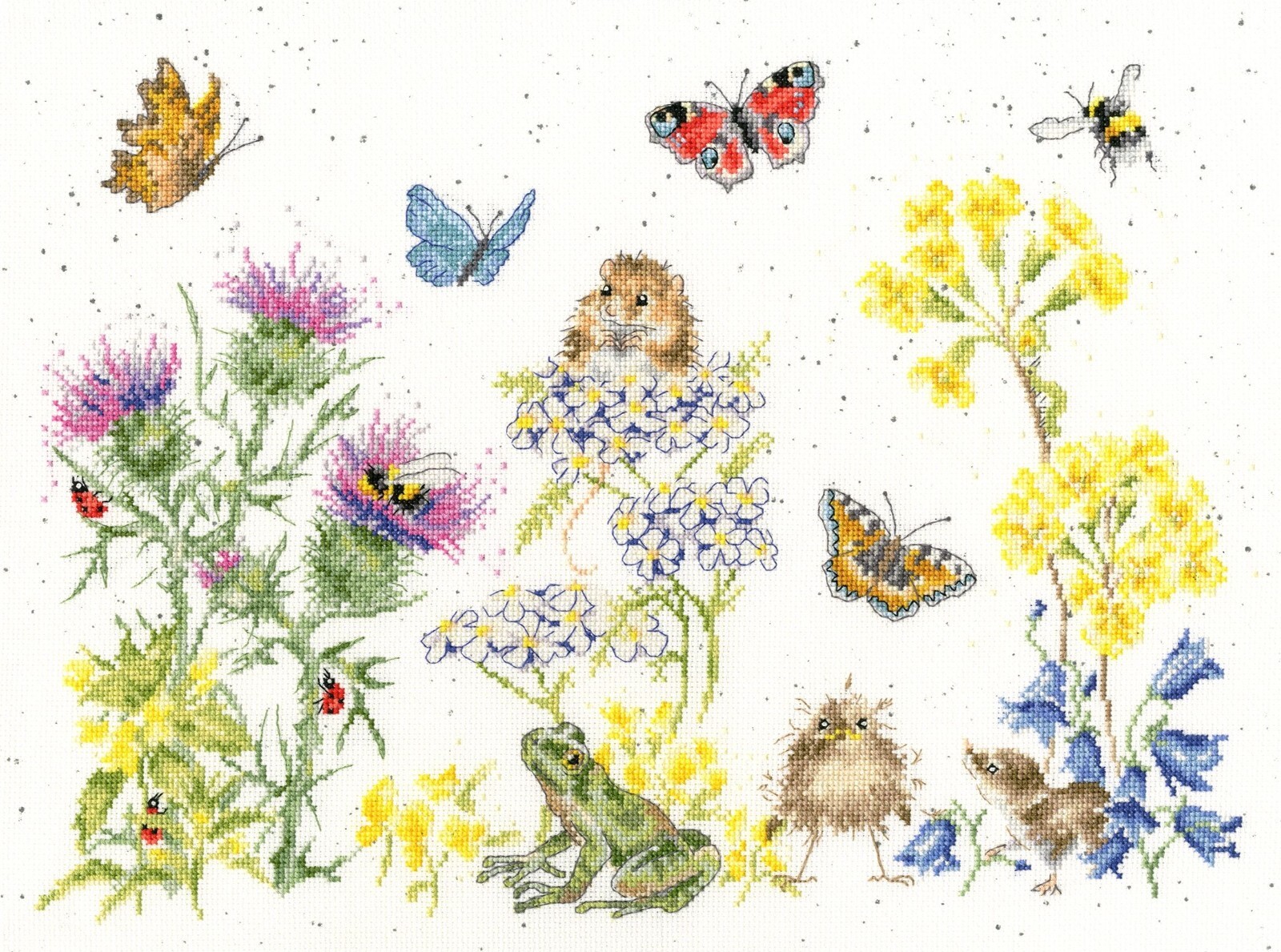 Bothy Threads Wrendale Wildflower Memories Cross Stitch Kit by Hannah Dale
