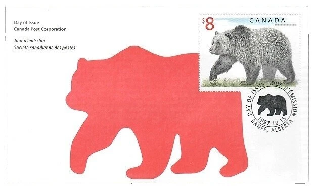 First Day of Issue Bears Canadian Stamps