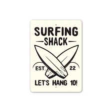 Lets Hang 10 Metal Sign