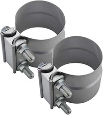 2.5" Lap Joint Exhaust Band Clamp 2.5inch exhaust Pipe SS304 Muffler Clamps 2PCS