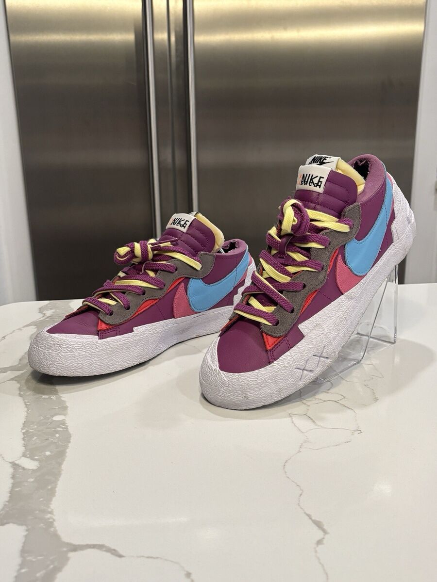 Nike KAWS x Sacai Blazer Low Purple Yellow Blue White Nike KAWS x Sacai Blazer Low Purple Yellow Blue White