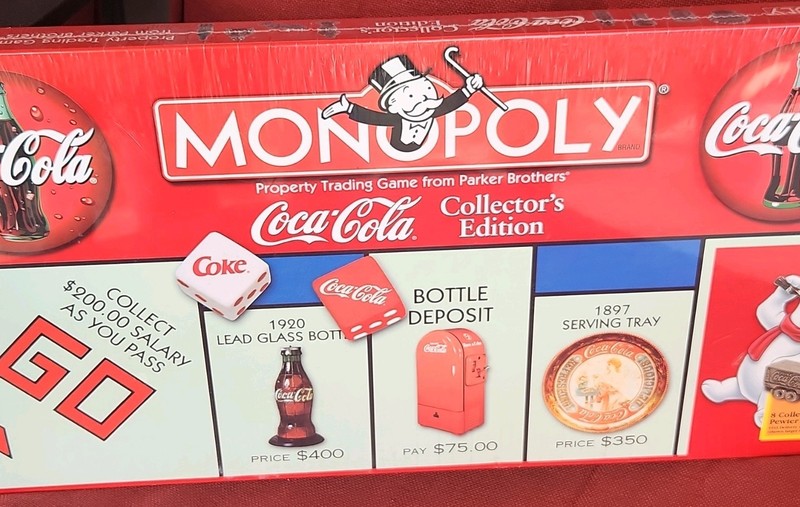 USAopoly Monopoly Coca-Cola Collector's Edition Board Game 2+ Players Ages 8+