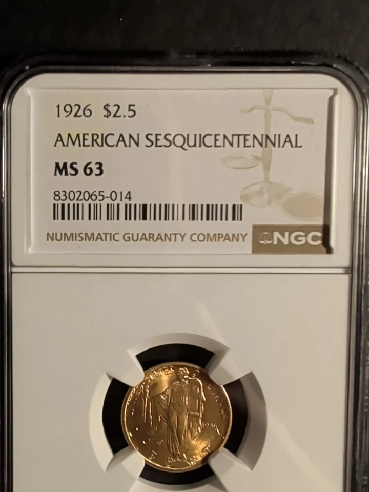 1926 Gold $2.50 America Sesquicentennial MS 63 NGC Certified - Image 4 of 4