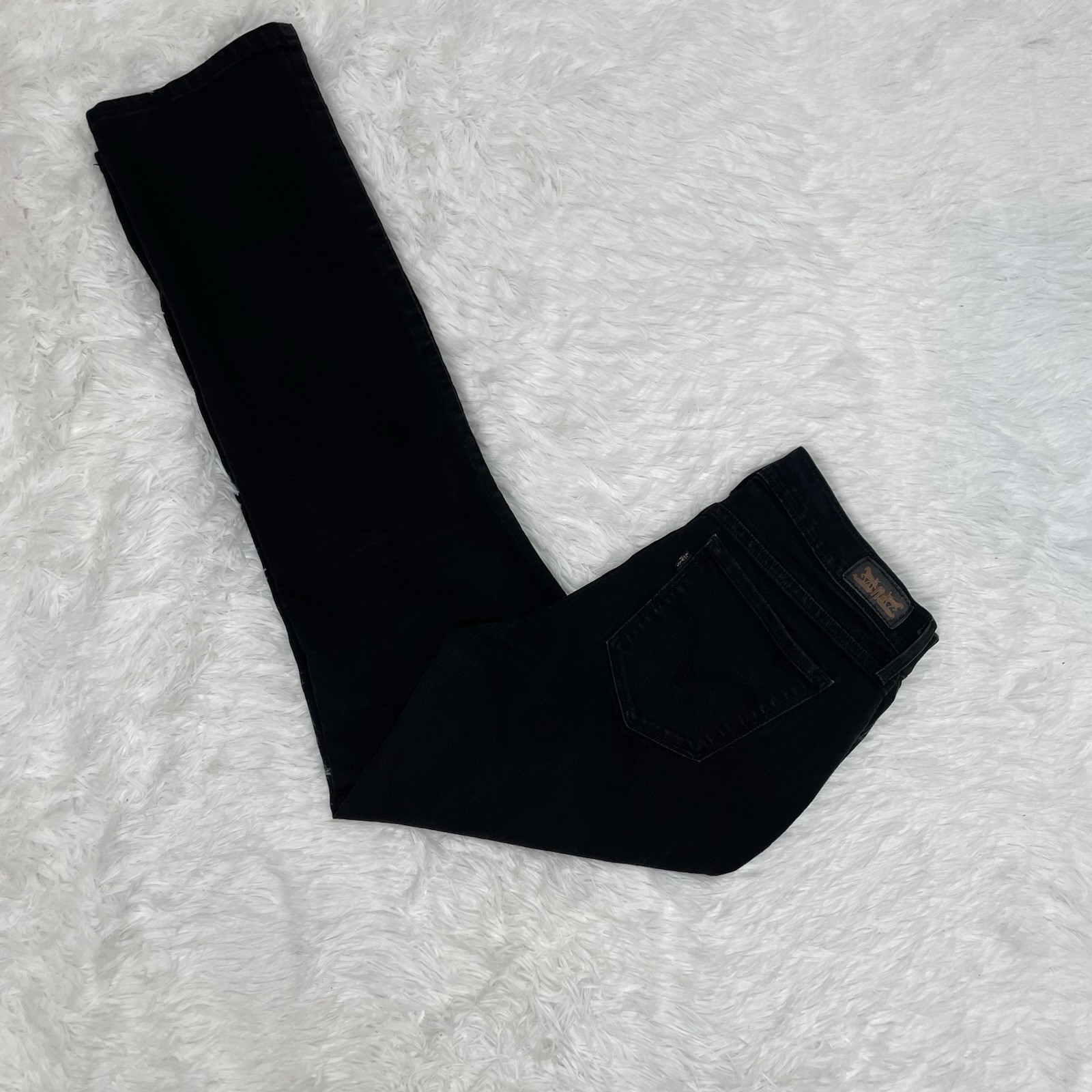 Levis 505 Women’s Size 6 Black Straight Leg Jeans 28x32 Denim Cotton Stretch