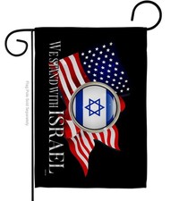 Israel Flag We Stand with Israel US Cemetery Banner Wall Lawn Door Decor Room...
