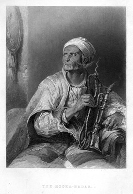 DAVID WILKIE Die Hooka-Badar - Ein original antiker gravierter Druck, um 1845