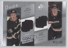 2008 SP Game Used Edition Authentic Fabrics Duos Ryan Getzlaf Corey Perry 0i5