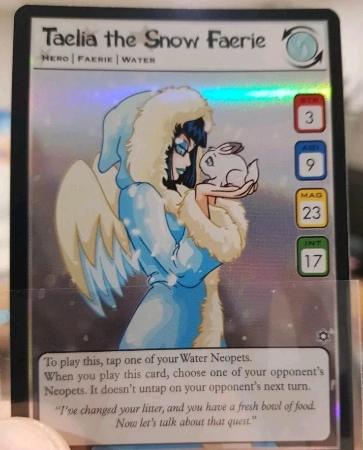 Neopets WOTC - Taelia the Snow Faerie 26/150- UR FOIL - Hannah Ice Caves 2004 - Image 3 of 3