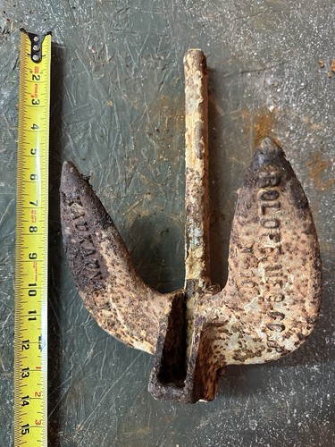 Vintage ROLOFF N10 Boat Anchor Cast Iron Kaukauna, Wisconsin 10lb