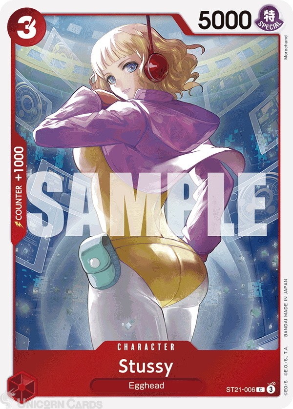 ST21-006 Stussy : Common Foil English One Piece TCG Card : ST21: Starter Deck EX