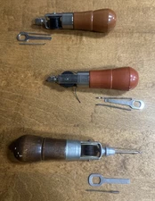 Vintage C.A. Myers Co. Awl For All Wood Handle Leather Sewing Tool - Chicago LOT