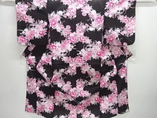 7717480: JAPANESE KIMONO / YUKATA FOR KIDS / COTTON / FLORAL PLANTS