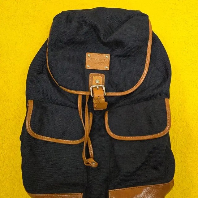 Beanpole Leather Bicolor Backpack Bookbag