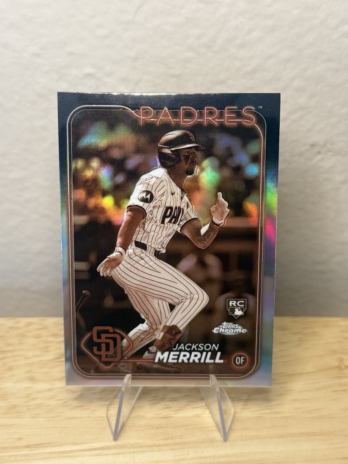 2024 Topps Chrome Jackson Merrill SD Padres 207 Sepia Chrome Refractor Rookie