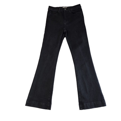 Diesel Bootcut-Damenjeans Größe 8 W26 L29 hoher Bund schwarz Denim Reißverschluss