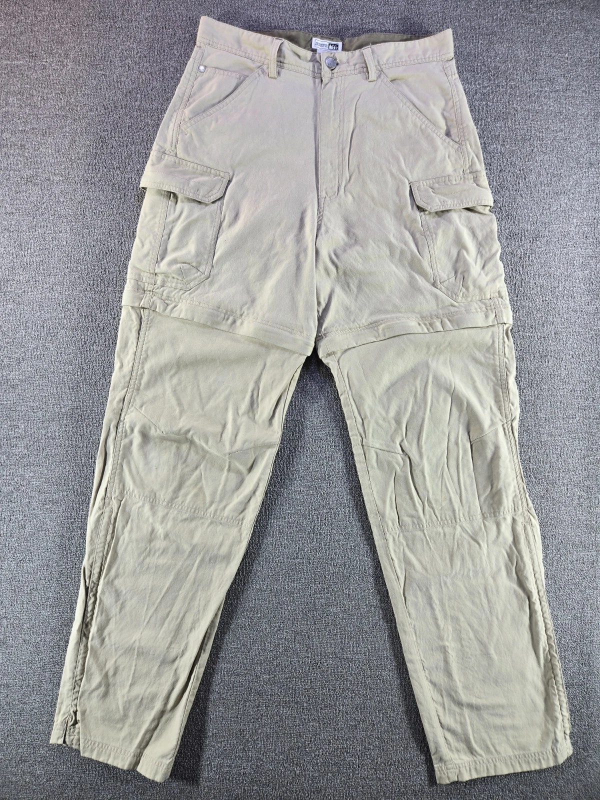 REI Convertible Pants Men's 32 Long Sahara Hiking Ankle Zip Breathable UPF 50